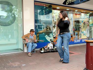 Street performer, Hay Street, Perth, Western Australia